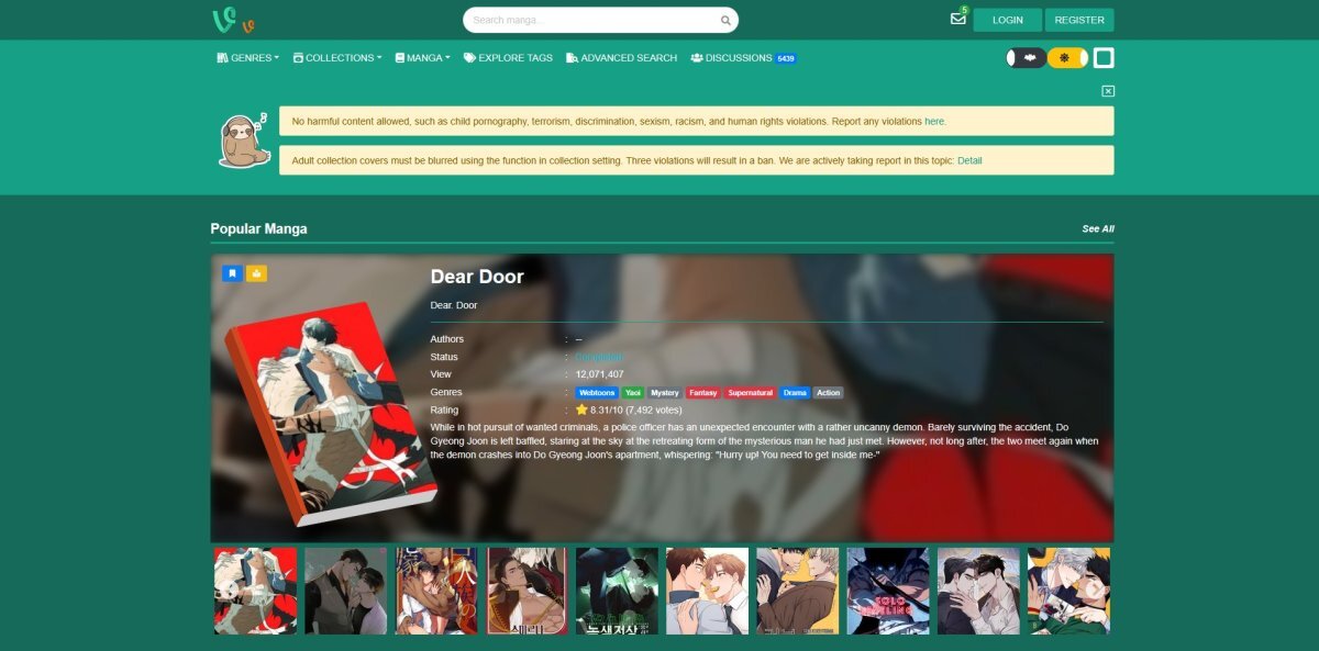 Website screen preview